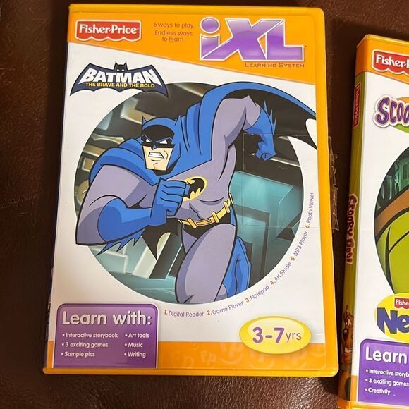 2 FISHER-PRICE iXL Learning System games Batman Brave the Bold and Scooby-Doo - Picture 4 of 12